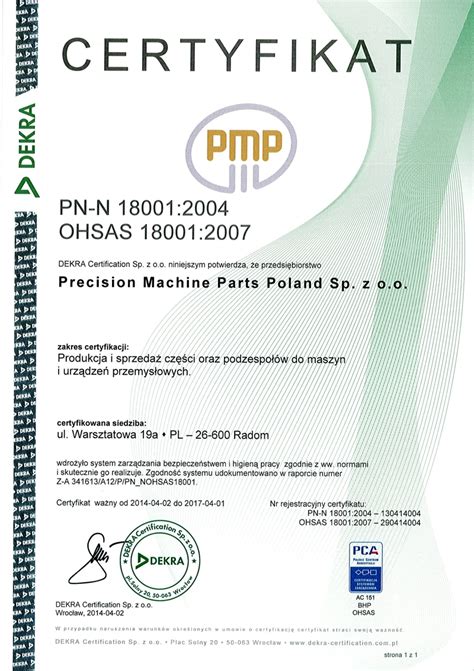 precision machine parts poland krs|PRECISION MACHINE PARTS POLAND SP. Z O.O. (KRS .